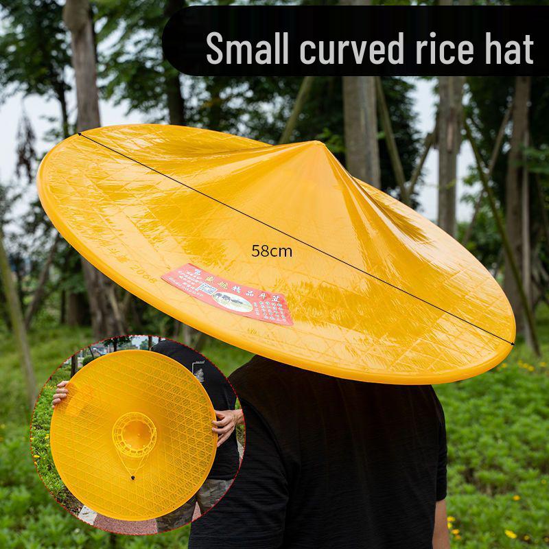 Conical Rain Hat: Waterproof Sanitation Worker Headwear and Fishing Umbrella