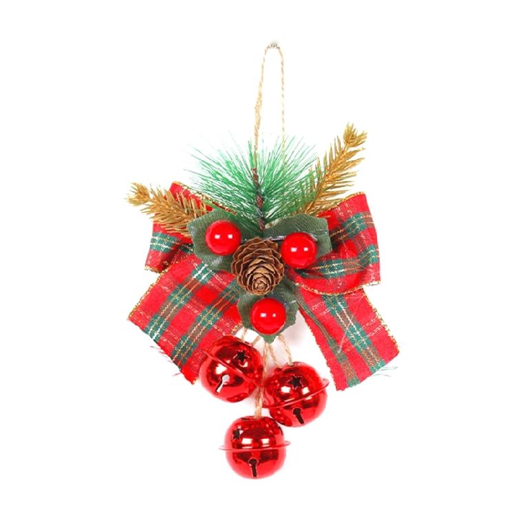 Christmas Bells Bowknot Hanging Ornament for Tree Car Christmas Decorations 2023