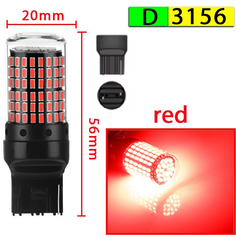 2pcs Led Lamp Turn Lamp Brake Lights Signal Lamp bau15s 1156 1157 BA15S T20 W21/5W 3157 3156 Bulbs 144smd LED Bulb Canbus Lamp