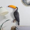 Toucan Resin Hanging Ornament - Decorative Animal Accent for Home, Garden, Wall, or Balcony