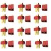 Yiqigou 12 Pairs Deans T-Type Male To Female Plug Connector Adapter for RC LiPo ESC (Red)