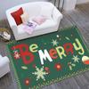 Frohe Weihnachten Bereichsteppich Weihnachts-Teppich für Wohnzimmer Rote Geometrie Streifen Wohnzimmerteppiche Winter Rutschfest Waschbare Bodenmatte