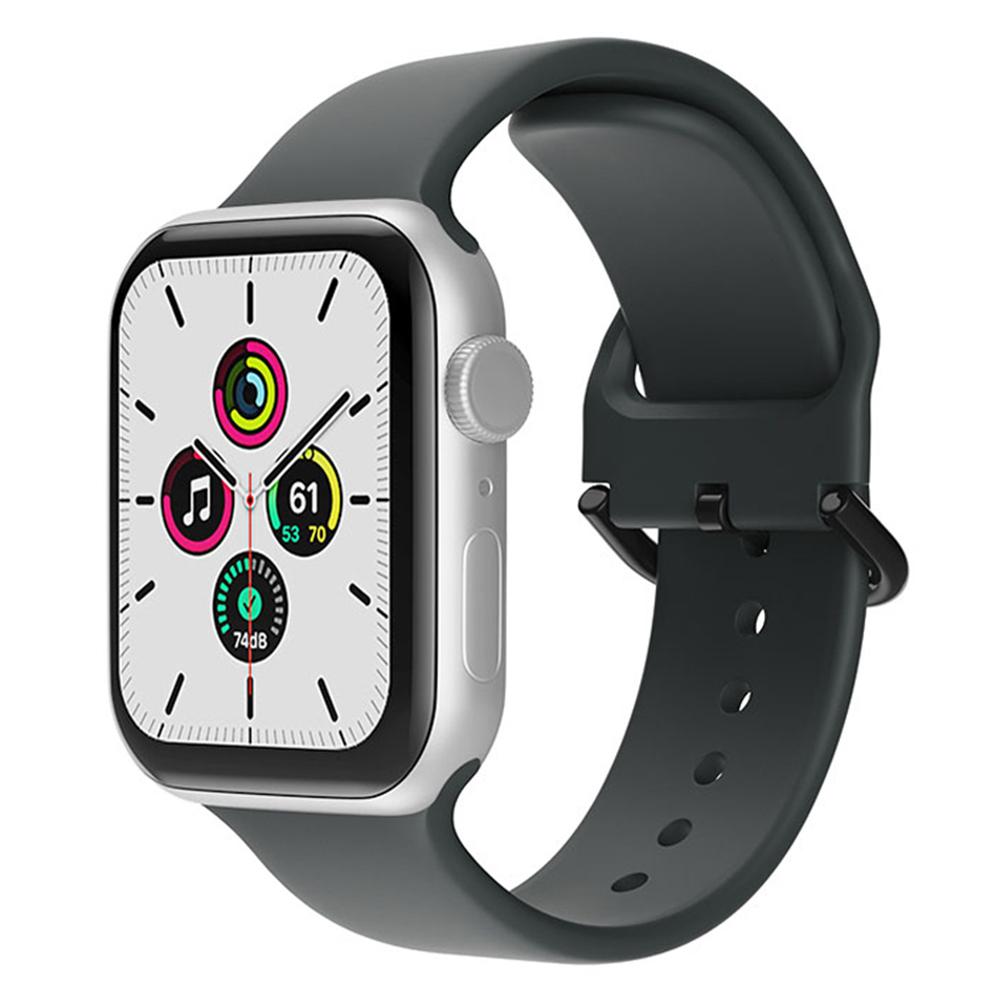 

For Apple Watch Series 10 42mm/9 8 7 41mm/6 5 4 SE SE (2022) SE (2023) 40mm/3 2 1 38mm Silicone Watch Band Pin Buckle Wrist Strap Replacement Light Green