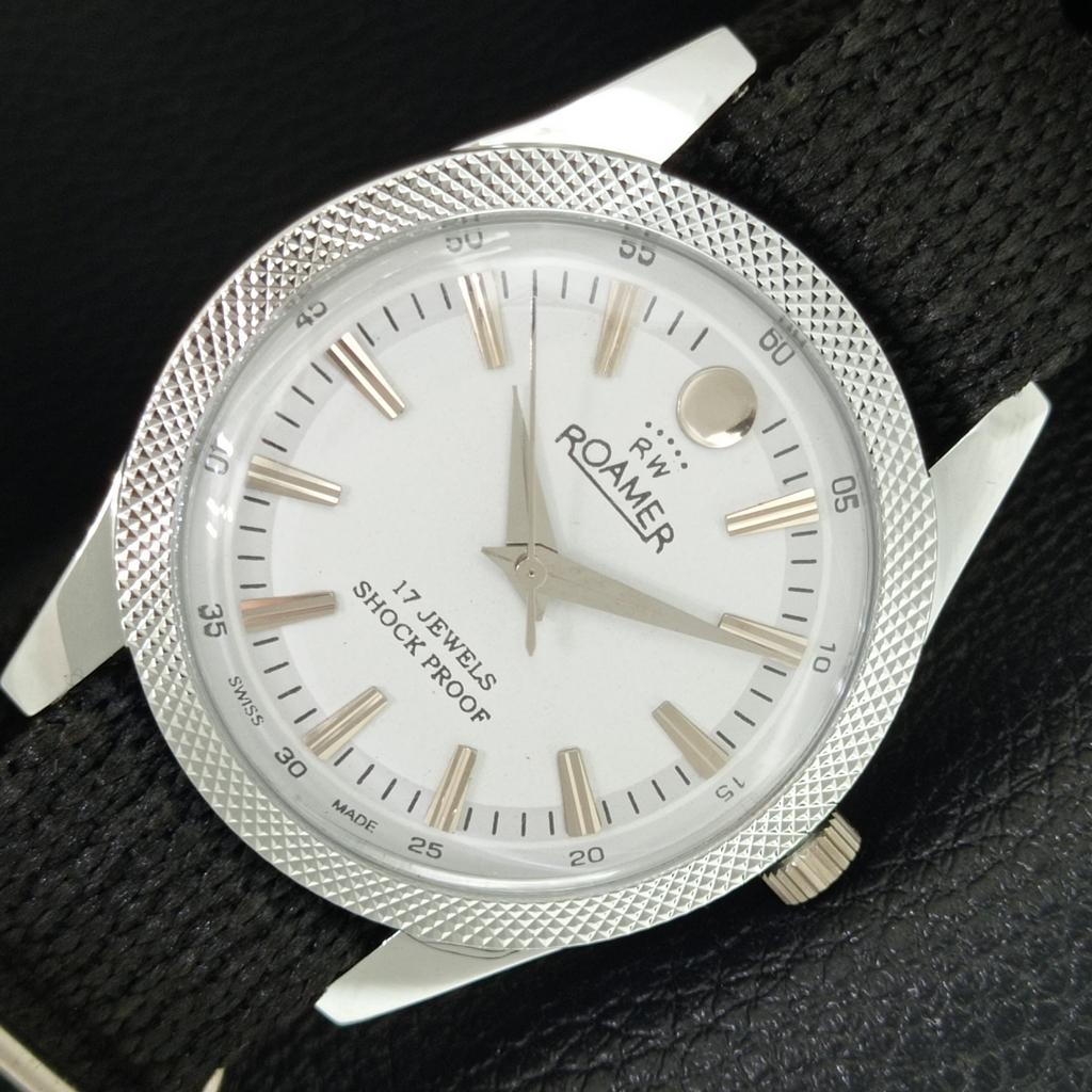 

VINTAGE HAND-WINDING SWISS MENS REFURBISHED WHITE COLOR DIAL WATCH a707166-1