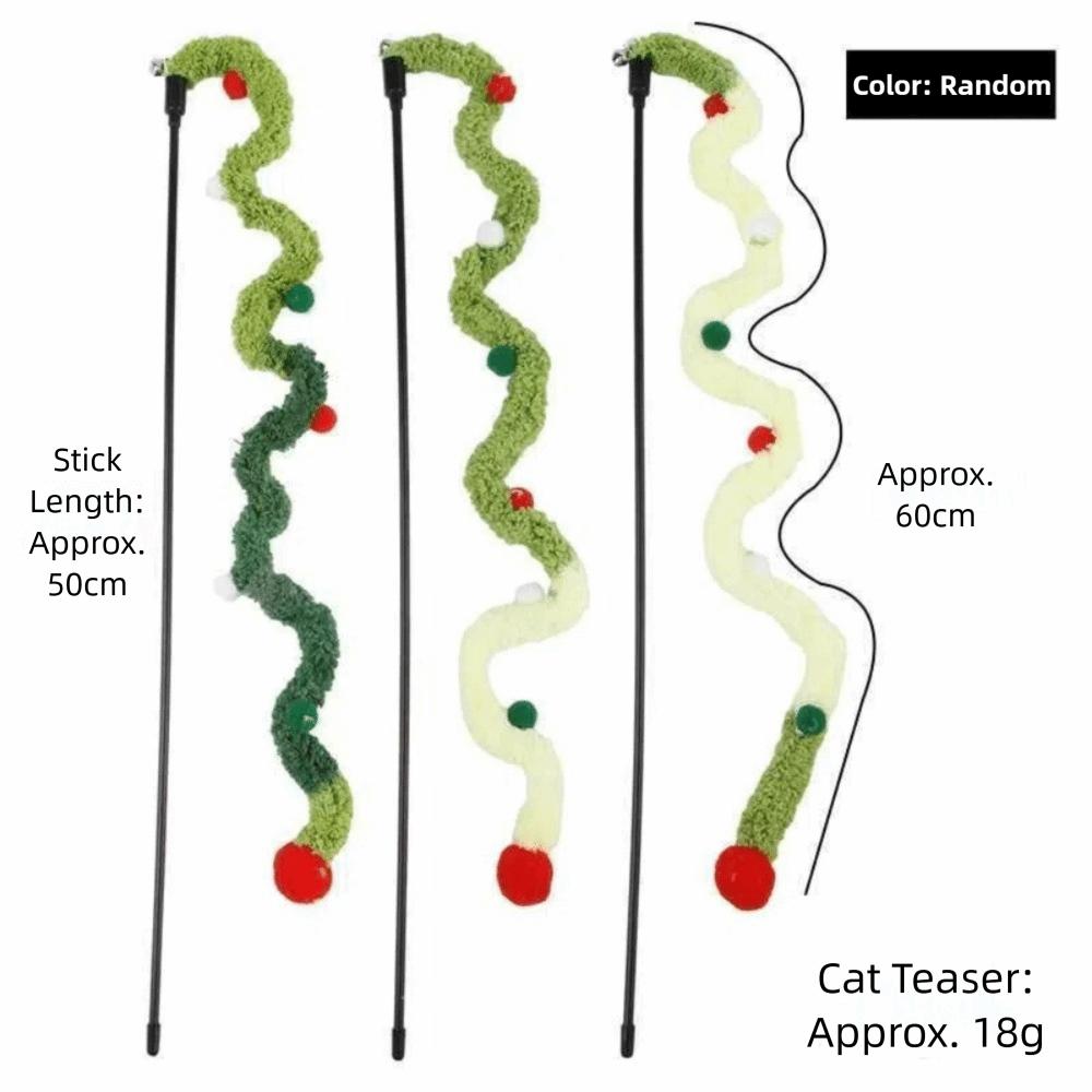 

Цветная дразнилка для кошек, плюшевая интерактивная игрушка, гусеница, товары для питомцев, развлечения на открытом воздухе зелёный