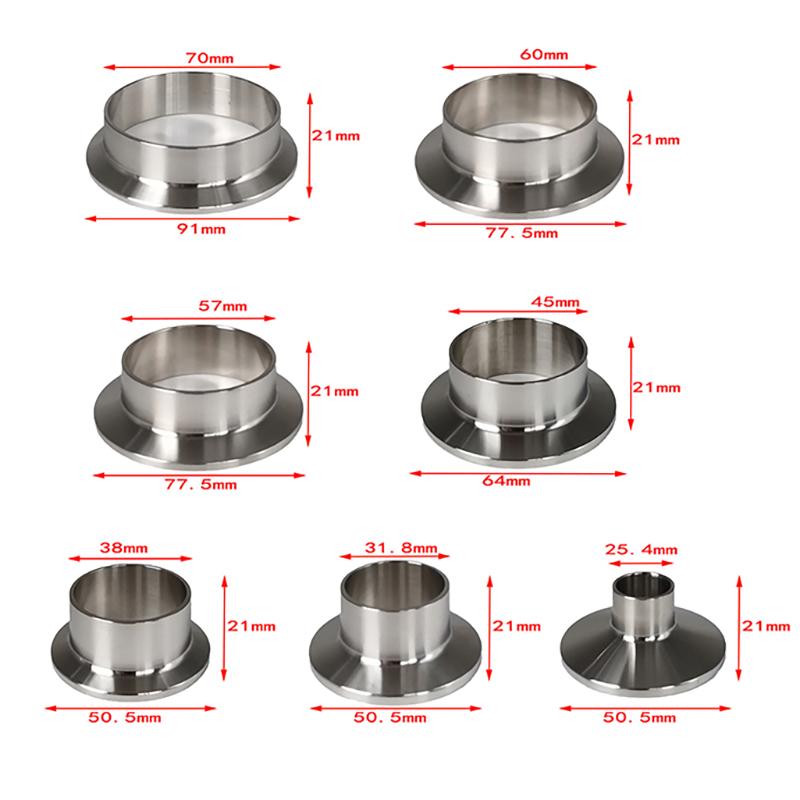 Welding Pipe Sanitary Fitting Weld Clamp Ferrule Fits Clamp Stainless Steel 304