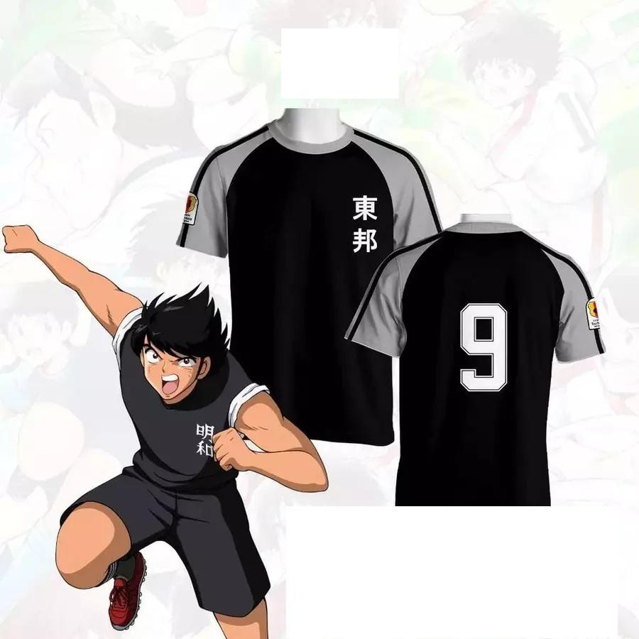 

Tsubasa Hyuga Cartoon Animation Anime Football Soccer T-Shirt Nation Jersey Japan Print Sport Vintage Short Sleeve Uniform Cosplay Unisex Men Women XS