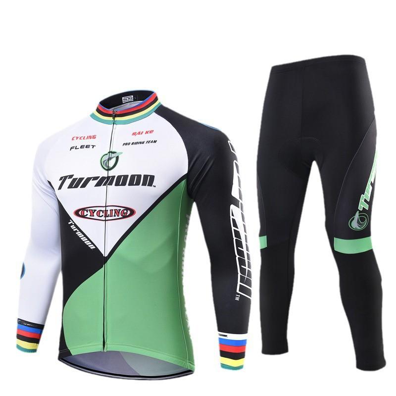 Warm Fleece Long Sleeve Cycling Jersey Set Men Women Winter Mountain Bike Riding Gear