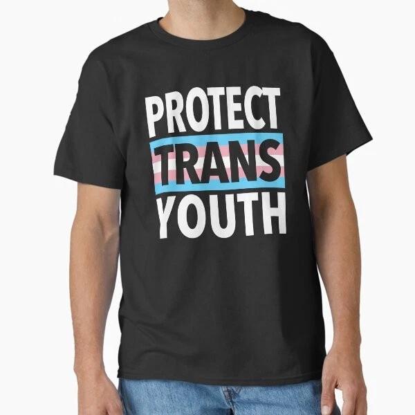 Protect Trans Youth (Trans Flag Edition) Classic Made In Usaaus Tshirt S2xl S