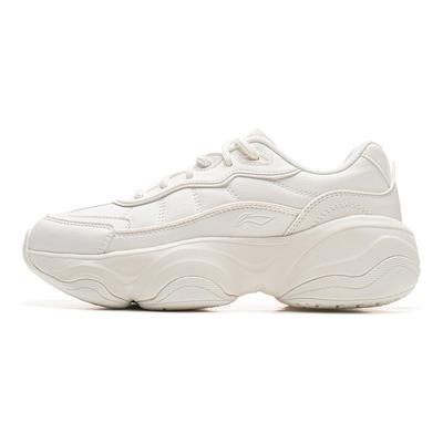 Li Ning Honey Soft Rebound Dicksohl Schlankmachende Brotschuhe Stoßdämpfend Abriebfest Höhenerhöhend Low Top Lässige Laufschuhe AGCU342-1