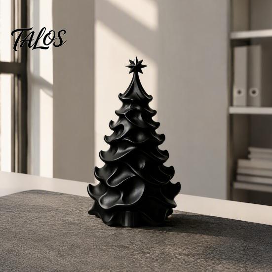 Interior Decorative Accents 3D Printed Christmas Tree Ornament, Modern Minimalist Tabletop Decor Holiday Gift for Friends Home Office Display, Festive
