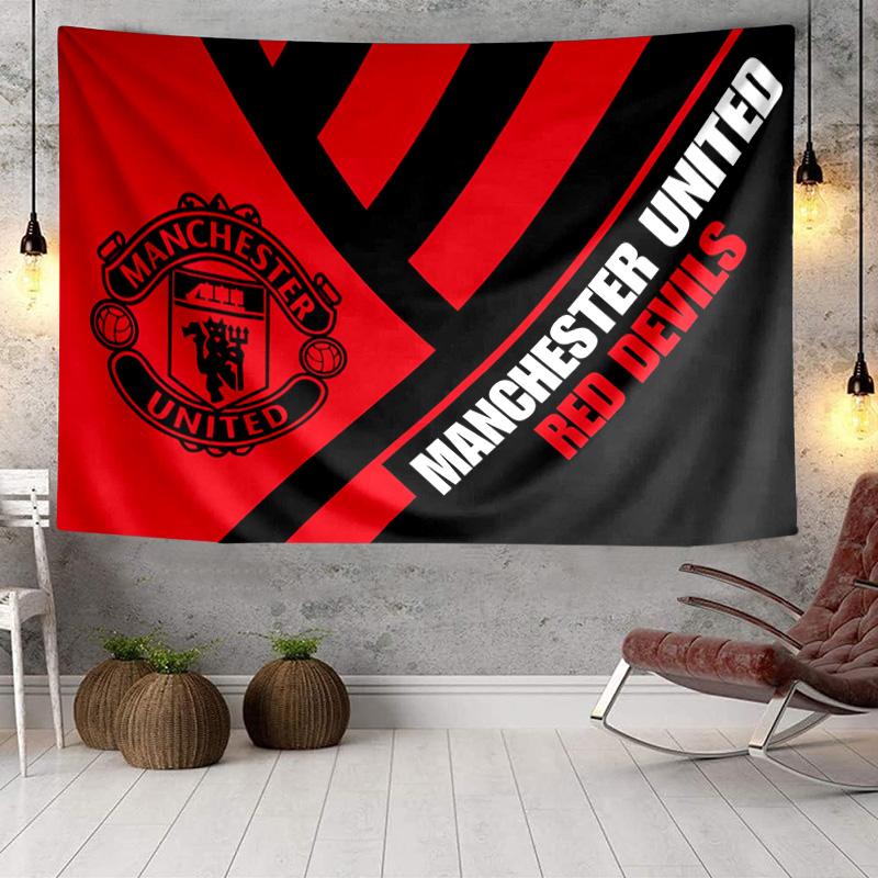 Manchester Crest Tapestry, Unique Design Tapestry, Wall Decor for Bedroom,Livingroom, Playroom,Heartwarming Fan Holiday Gifts