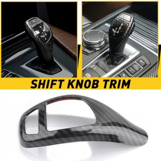 Gear Shift Knob Cover Trim Fits For BMW BMW 1 2 3 4 5 6 Series Carbon fiber Look