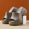 Super thick-soled outer wear eva slippers for women's summer height increase, new fashionable non-slip and deodorant soft-soled one-word slippers