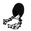 Autumn and winter new plush ear protection bag head hat women's warm versatile wool knitted hat mixed color drawstring