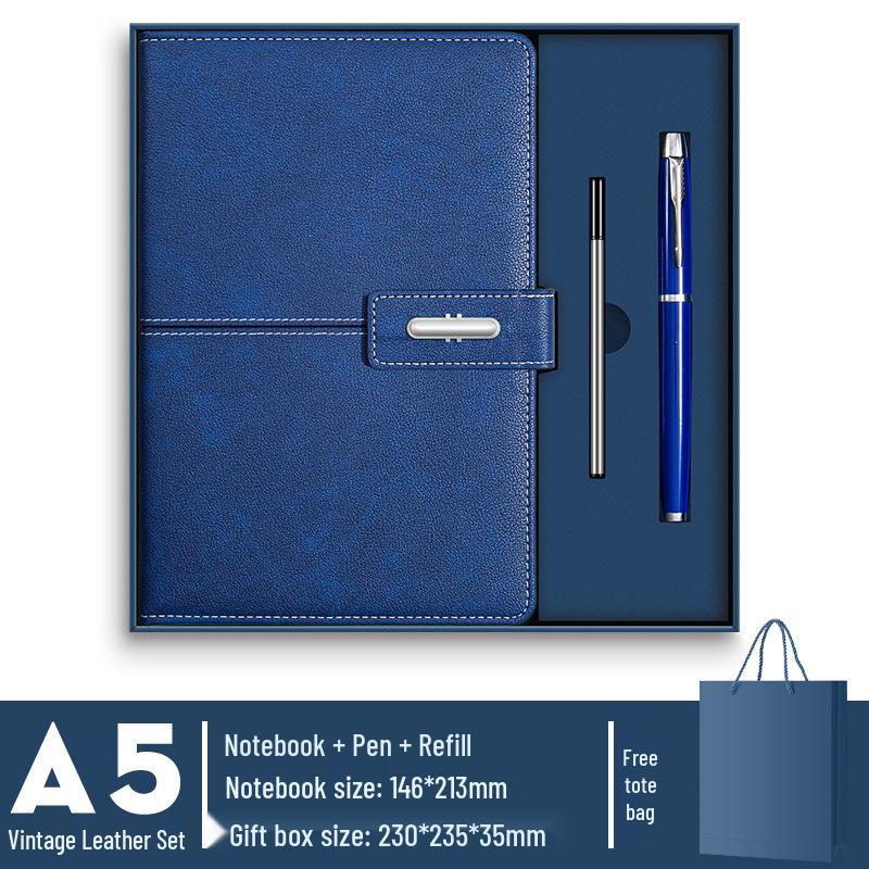 A5 Benutzerdefiniertes Geschäftsnotizbuch & Thermoskanne Geschenkset mit Logodruck für Firmenmeetings