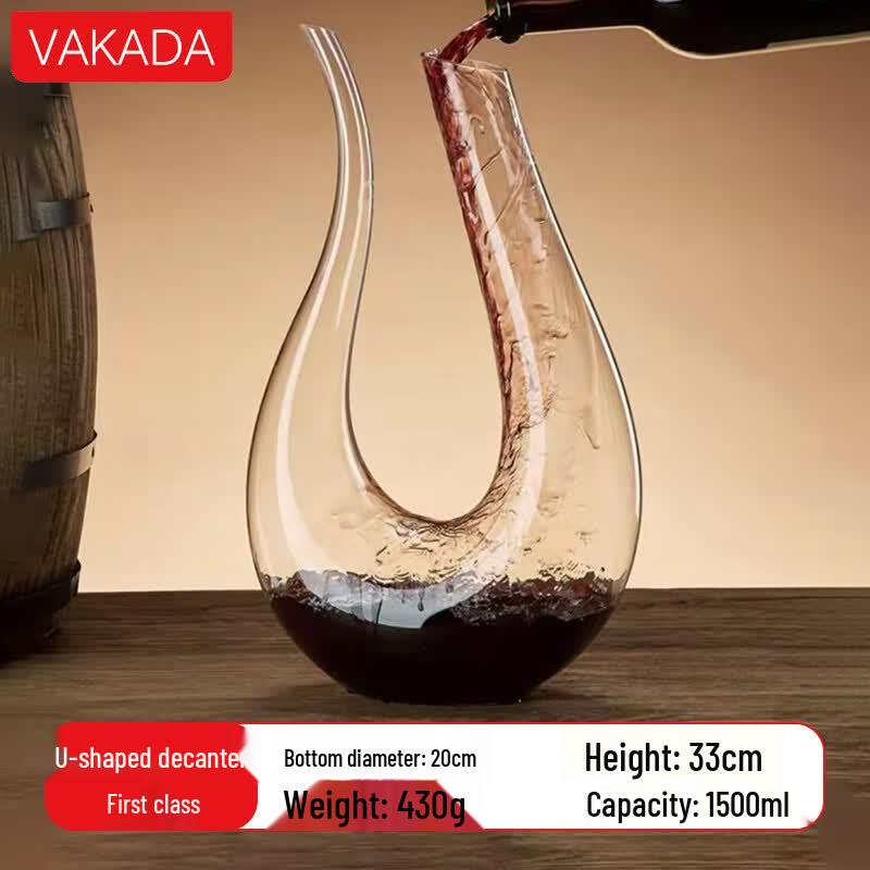 VAKADA Glass Wine & Whisky Decanter