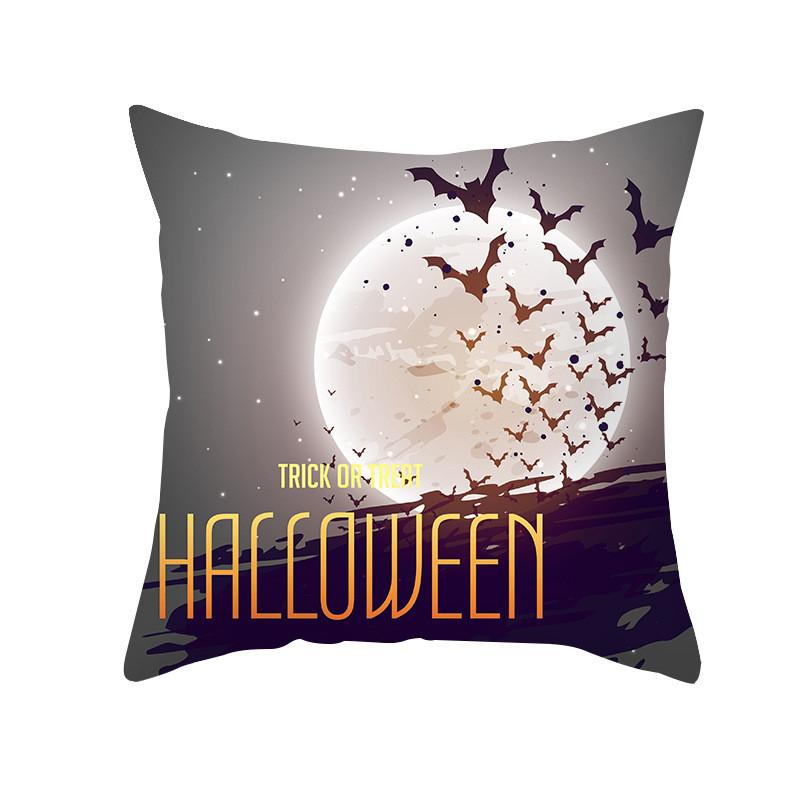 Cushion Cover 45x45 Horror Pumpkin Printed Halloween Decorative Sofa Cushions Pillowcases Polyester Home Decor Pillowcover