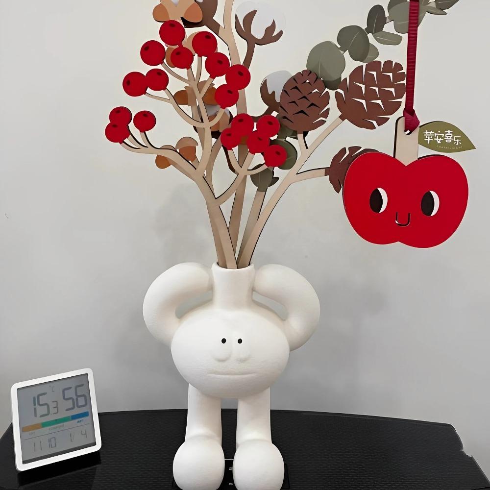 Jarrón con forma de escritorio, sala de estar, comedor, jarrón de resina para regalos de niños, jarrón de resina para decoración de interiores.
