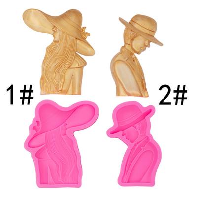 Wearing Hats Men and Women Silicone Mold Cake Baking Chocolate Fondant Accessories