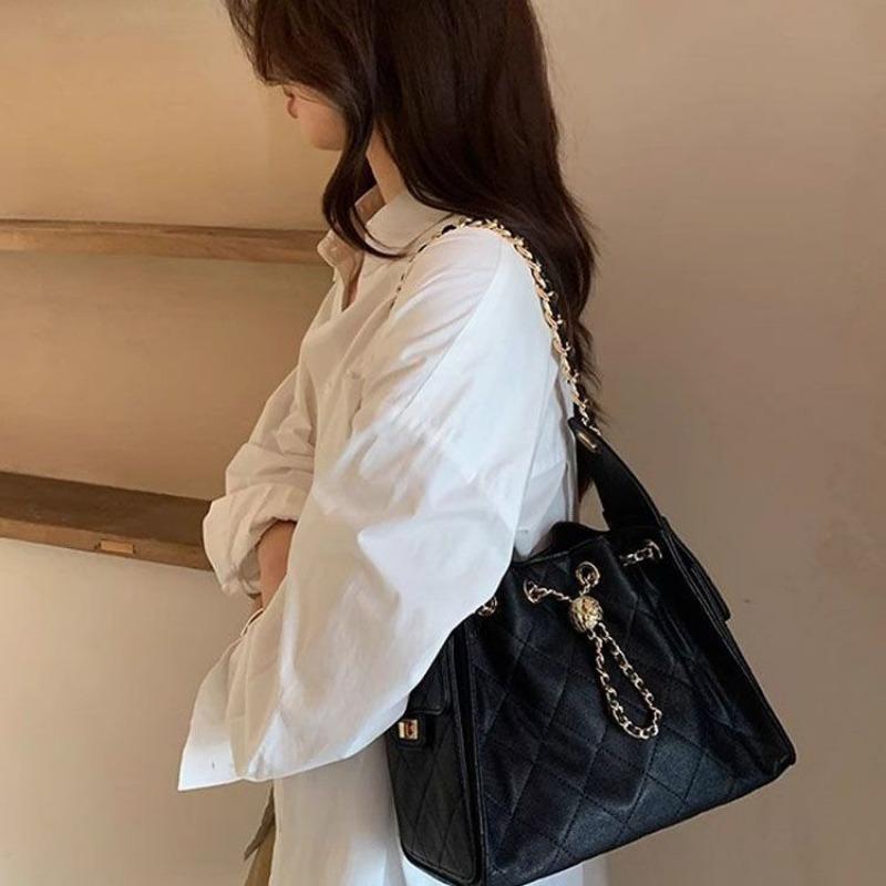 

Модная и универсальная сумка-ведро, нишевая дизайнерская ромбовидная сумка через плечо