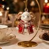 Clear Red Hanging Ornament 2027 New Year Sheep Ornament, 2D Acrylic Christmas Tree Pendant Winter Holiday Ornaments with String, Chinese Zodiac