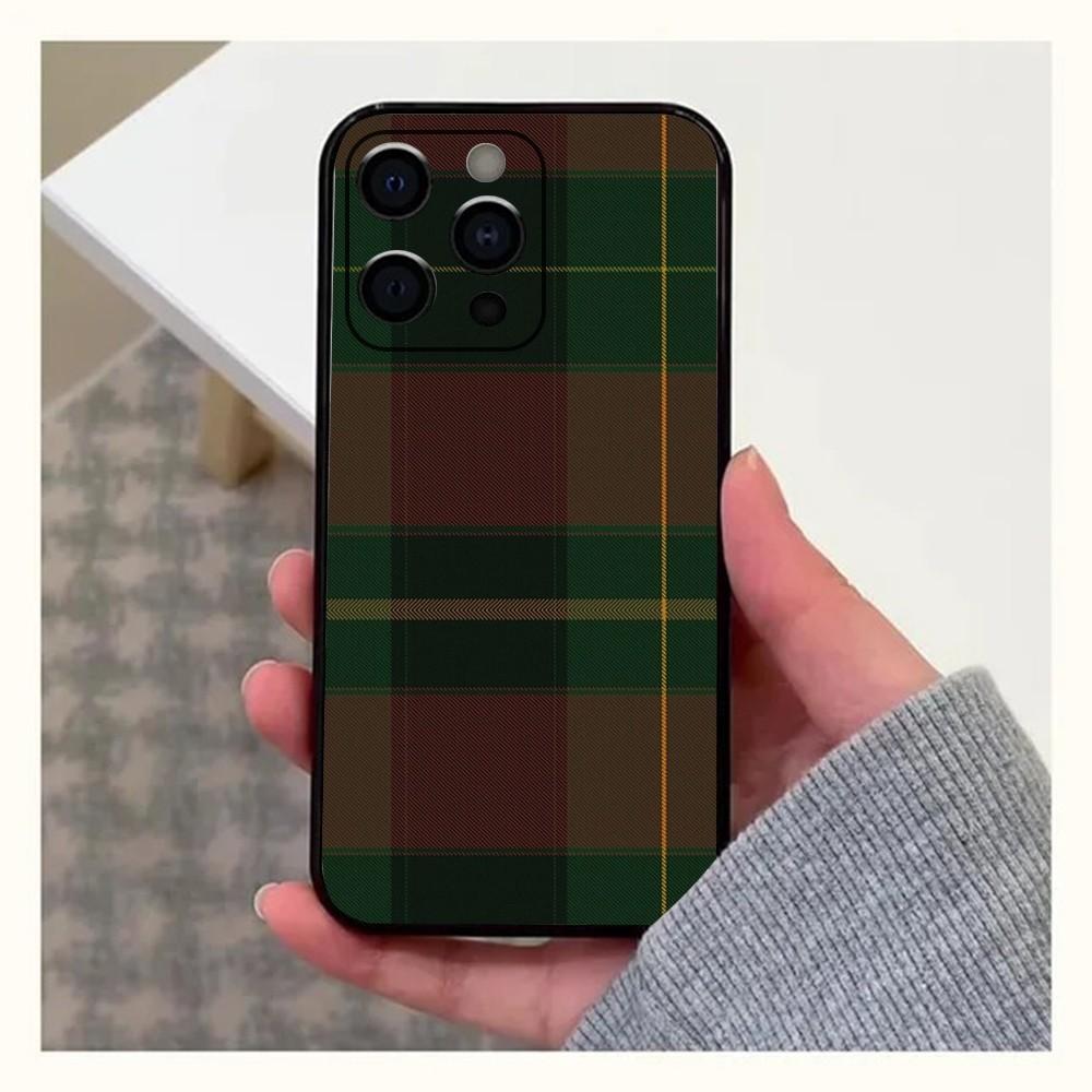 Scottish Plaid Warm Plaid Phone Case For Apple iPhone 15,14,13,12,11,Pro,X,XS,Max,XR,Plus,Mini Soft Black Cover