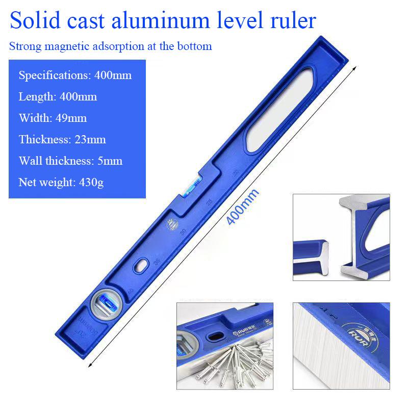 23-50cm Precyzyjny Solidny Stop Aluminium Mocny Magnetyczny Poziomica Libelkowa Kątownik Obróbka Drewna
