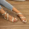Women Comfortable Beach Sandals  Casual Sexy Flat Summer Women Shoes Crystal Lightweight Fashion Sandals Zapatos De Mujer