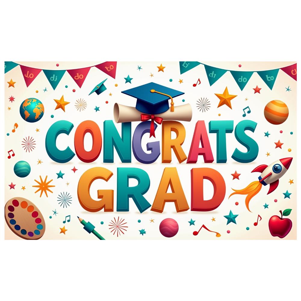 Education Celebration Mortarboard Decoration Event Banner Achievement Banner Material Party Backdrop For Event Celebration