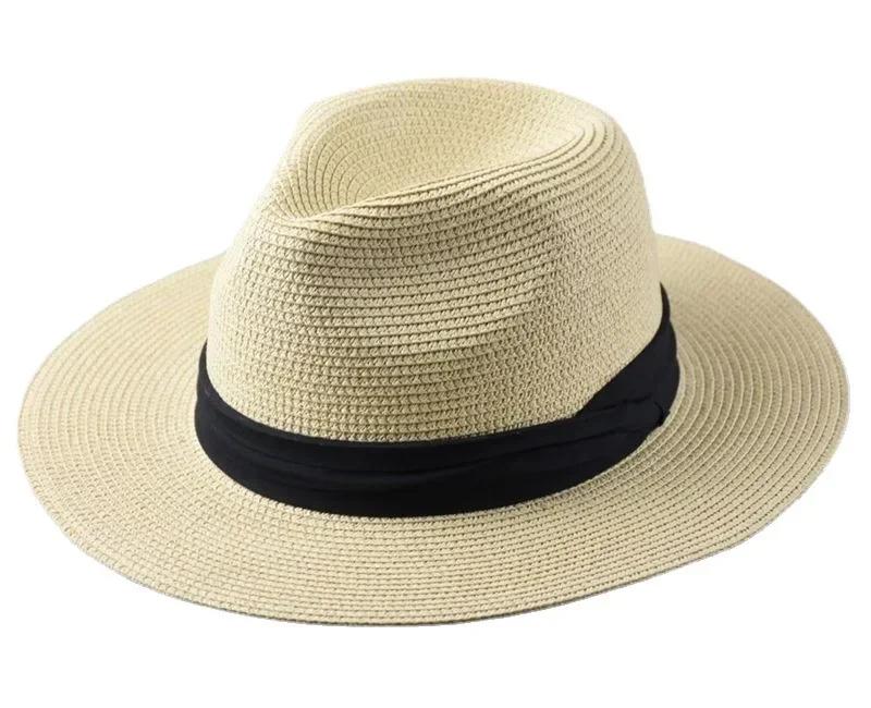 Taglia Larga XL 61-64 cm Cappelli Panama Uomo Donna Spiaggia Cappello di Paglia a Tesa Larga Cappello Estivo da Sole da Donna Taglia Larga Cappello Fedora 55-57 cm 58-60 cm