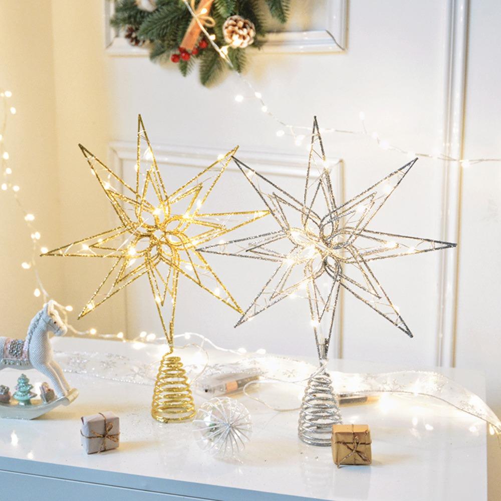 

Glowing Christmas Treetop Decoration LED Lights Christmas Ornaments New Year Style A