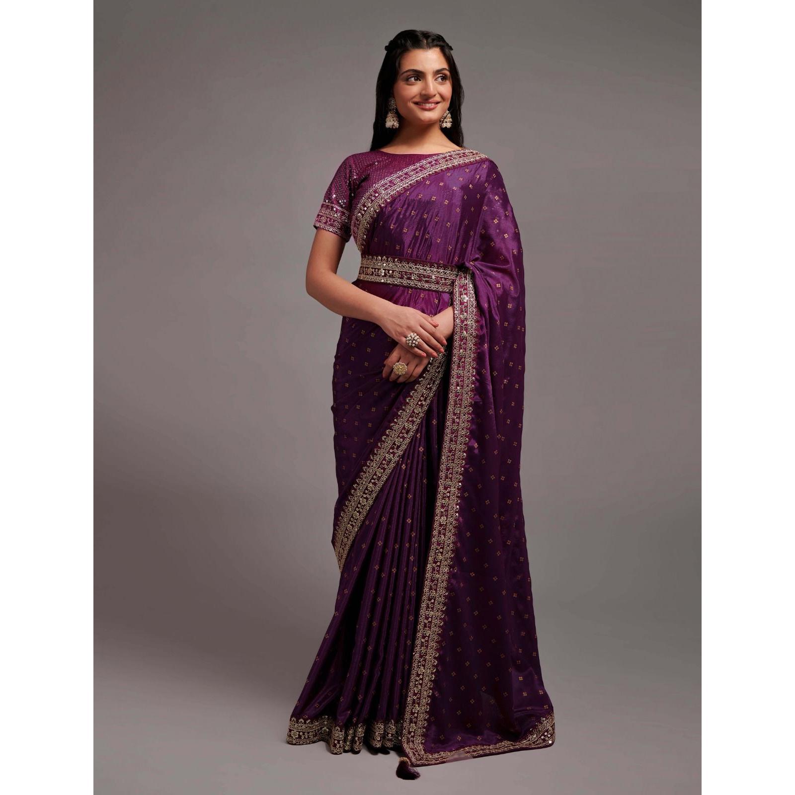 

ZariworkШинон Дизайнерское сари, несшитая блузка