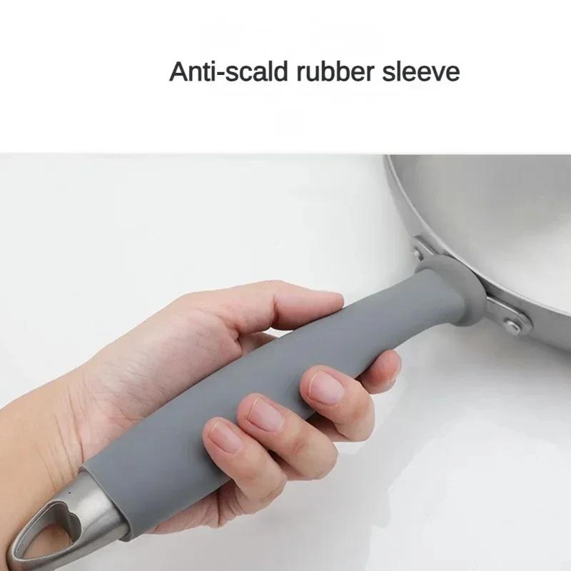 Anti-Scalding Rubber Frying Pan Handle Protector Pot Handle Heat Resistant Cover Handle Holder Sleeve Pan Handle Sleeve