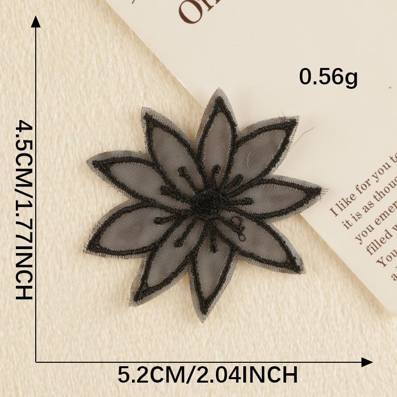 Embroidery Label Self-Adhesive Clothing Accessories Embroidery Sticker Lace Original Ultra-Thin Mesh Down Jacket Patch Sticker Cloth Sticker