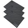 3Pcs Cutting Mat A4 Black Model Cut Pad Paper Rubber Stamp Engraving Scale Board