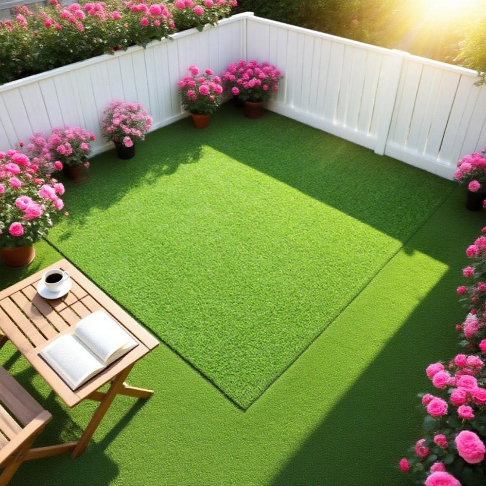 Artificial Turf Synthetic Grass Lawn Custom Size, Green Fake Grass Rug Indoor Outdoor Pet Turf, Artificial Grass for Dog