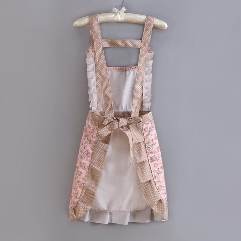 Модный женский фартук с цветочным принтом для приготовления пищи, для женщин и взрослых, с тонкой дышащей талией, для мужчин, для работы, из хлопка, холста, с цветочным принтом, для дома, кухни