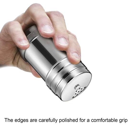 2 Stück Pfefferstreuer Spiegelpolieren Rostfreier Edelstahl Gewürzgewürzspender Shaker für Zuhause