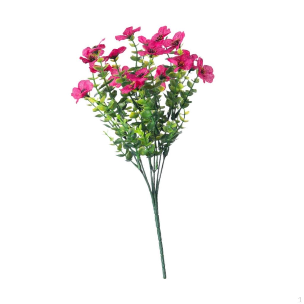 Artificial Violet Flower Bouquet Pick Fake Plant Faux Branch for Backyard