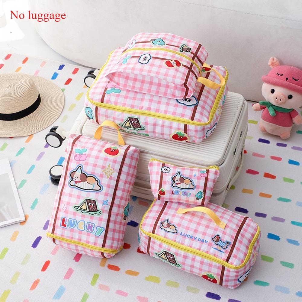 5pcs/set Travel Portable Storage Bag, Travel Clothes, Underwear, Shoes, Waterproof, Suitcase Compartment, Clothing Storage Bag