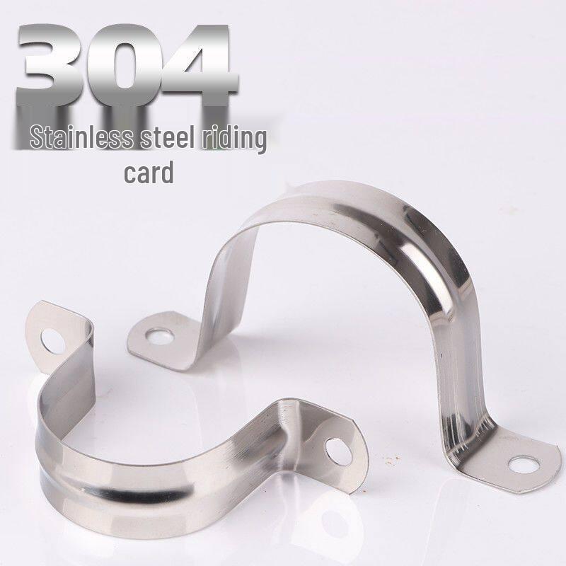 304 Stainless Steel U-Shaped Saddle Clamp for Chimney and Fireplace Pipe Fixing Diameter 6mm Fastener