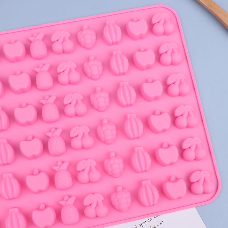 66 Holes Pineapple Candy Fudge Silicone Mold Mini Chocolate Ice Cube Tray Fruit Non-Stick Soft Jelly Mold