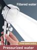 Square Adjustable High Pressure Shower Head Filter Water Saving Shower Head One Click Water Stop Bathroom Accessories