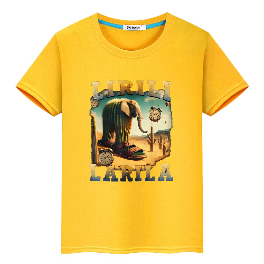 Italian Brainrot print  100%Cotton cartoon t shirt for kids boy 10years Tees Short  Anime Tops kids clothes girls y2k one piece
