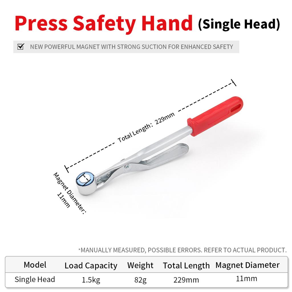 Punch Press Safety Hand Plier Punch Accessories Suction Cup Stamping Security Handle Strong Magnetic Claw Pick Up Forceps Tool