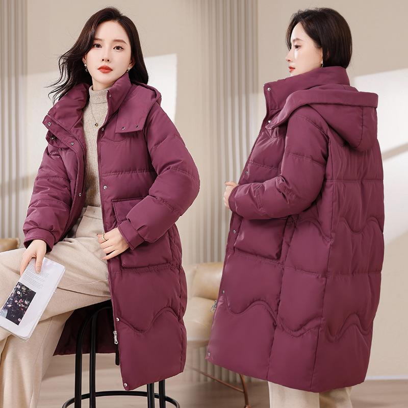 Damen Übergröße Oberbekleidung Winter Lange Parkas Kapuze Lässig Locker Dick Warm Damenjacken Übergröße Damenbekleidung