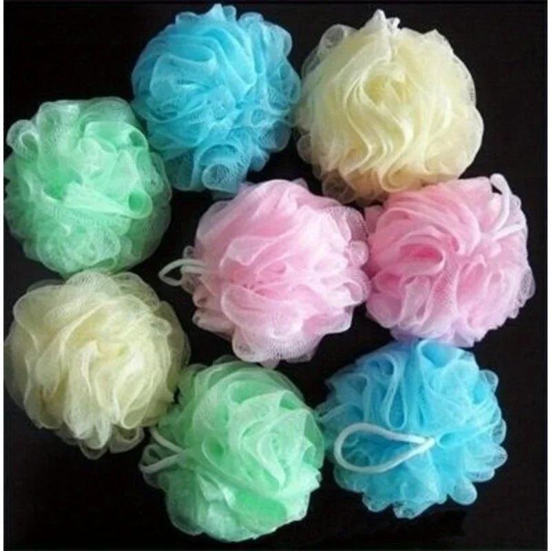 10 color random bubble shower gel exfoliating foam sponge mesh eyeball random color