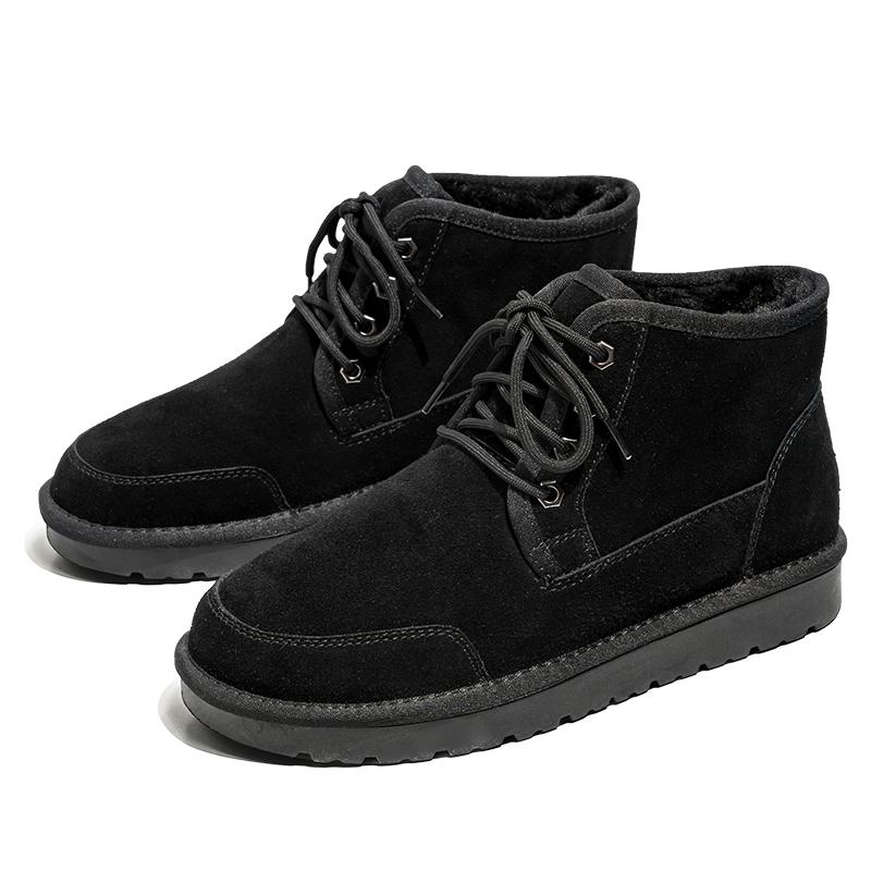

Модные мужские ботинки, повседневные высокие ботинки, зимняя мужская плюшевая обувь для мужчин, модные ботильоны, мужская обувь, мужская рабочая обувь 44 чёрный