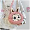 2025 New Popular Bubble Mart Oblique Span Bag Large Capacity Soft Touch Short Plush Children Shoulder Bags Ugly Cute Cartoon Kid Storage Crossbody Bag